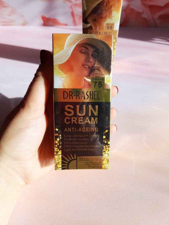 خرید اینترنتی کرم ضد آفتاب ضد پیری دکتر راشل spf75++