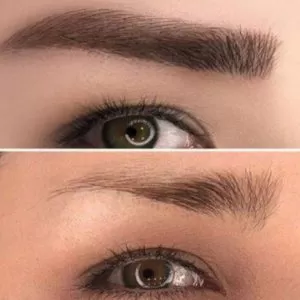 قبل و بعد استفاده از هاشور ابرو ژاکلینا