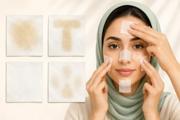 تشخیص پوست چرب و خشک با دستمال کاغذی