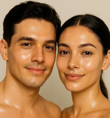 پوست شفاف و روشن بعد از استفاده از سرم ویتامین C