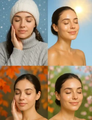 آبرسانی پوست در چهار فصل – مراقبت پوست در زمستان، تابستان، پاییز و بهار برای شادابی و رطوبت