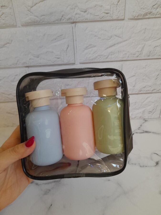 بطری مسافرتی درب پیچی ۱۸۰ میلیلیتر برای شامپو و شوینده