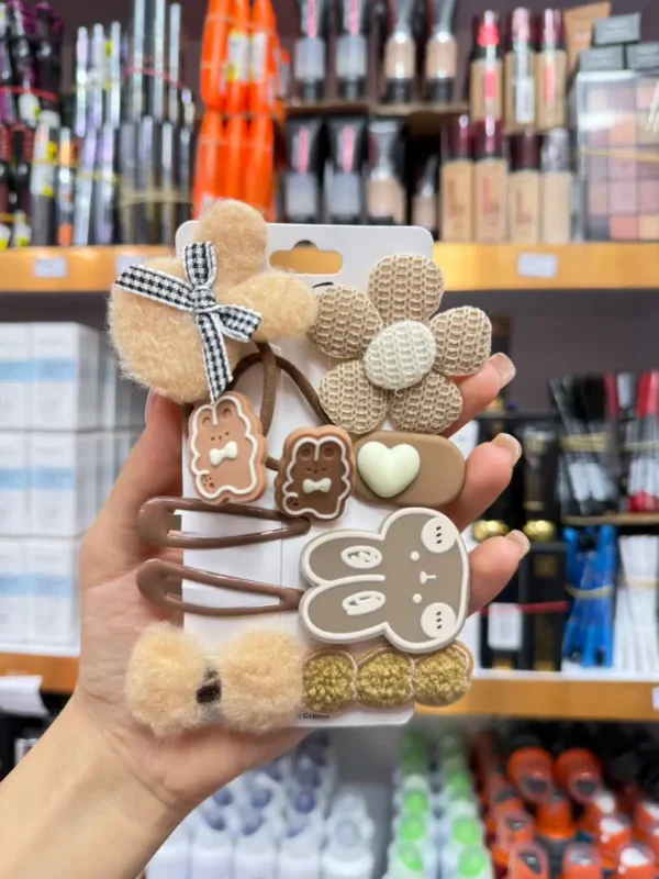 گیره مو دخترونه شیک و خوشگل قهوه ای
