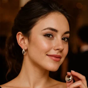 گوشواره دخترونه هلالی براق استیل