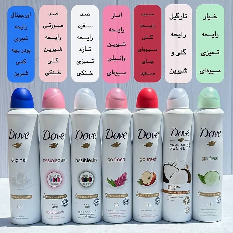 اسپری های داو چه رایحه هایی دارند