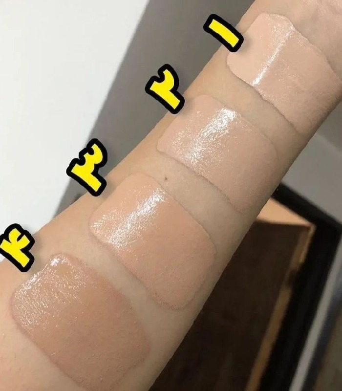 تست رنگ کرم پودر شیشه ای گابرینی اصلی