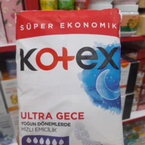 نوار بهداشتی Kotex Ultra Gece با لایه رویی پنبهای