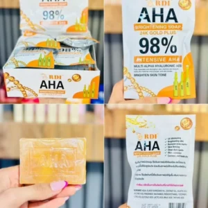 صابون AHA طلا RDI مدل 24K Gold Plus روشن کننده و لایه بردار