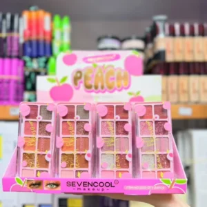 پالت سایه هلویی سون کول ۱۰ رنگ مدل Peach Blossom با رنگ‌های مات، شاین و گلیتری
